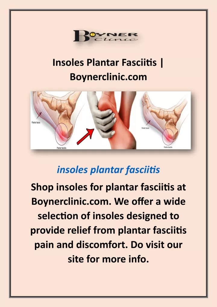 insoles plantar fasciitis boynerclinic com