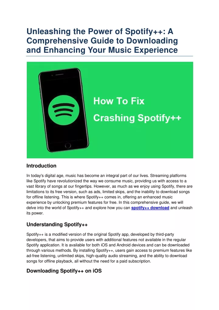 unleashing the power of spotify a comprehensive