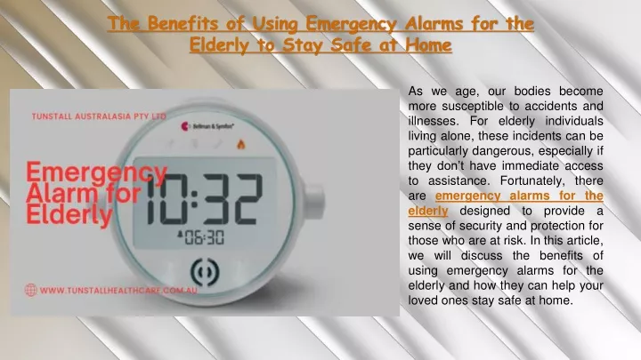 the benefits of using emergency alarms