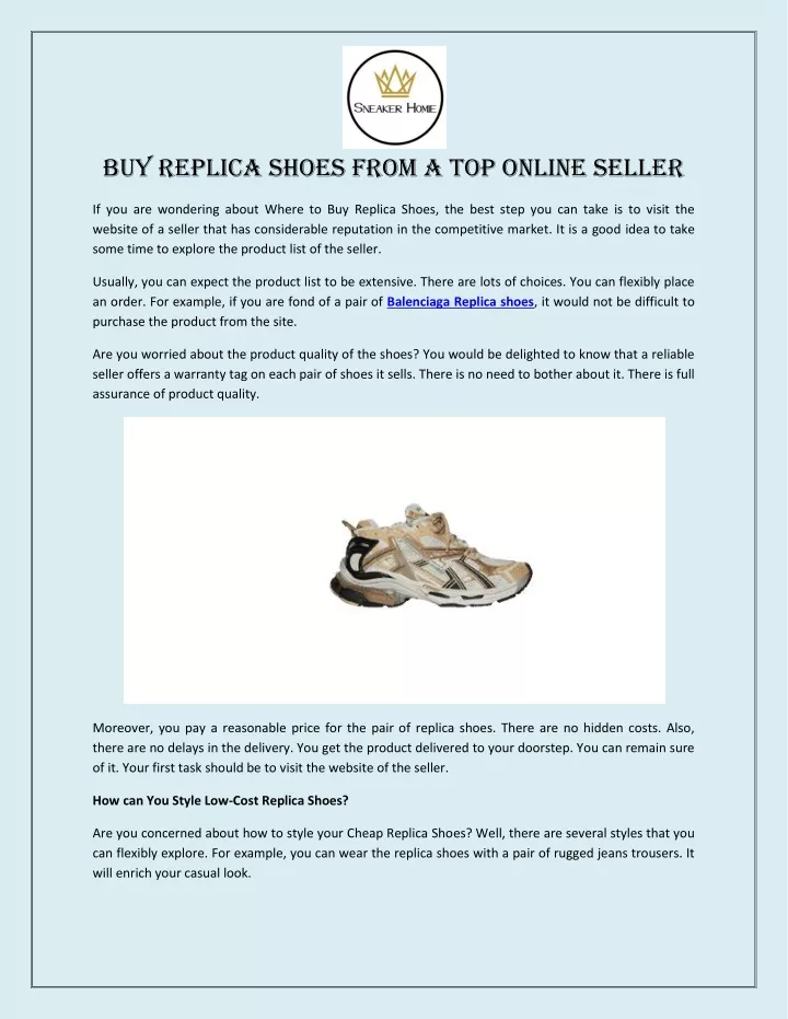 buy replica shoes from a top online seller