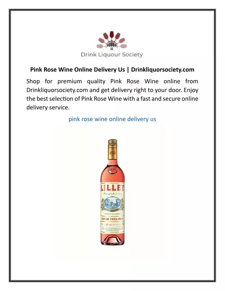 pink rose wine online delivery