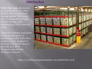 pallet flow rack
