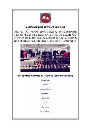 bedste admind software udvikling