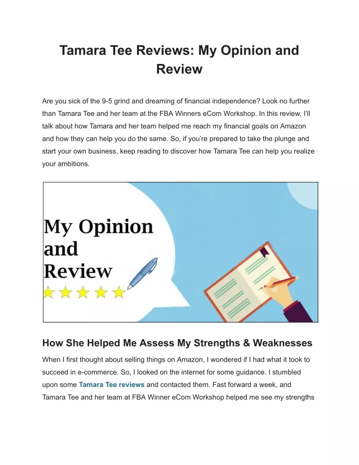 tamara tee reviews my opinion and review