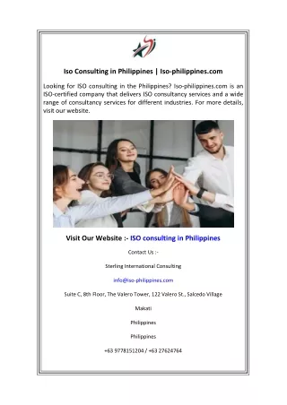 iso consulting in philippines iso philippines com