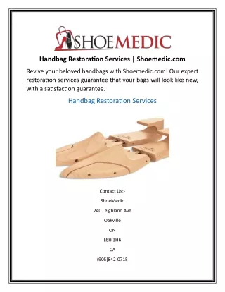 handbag restoration services shoemedic com