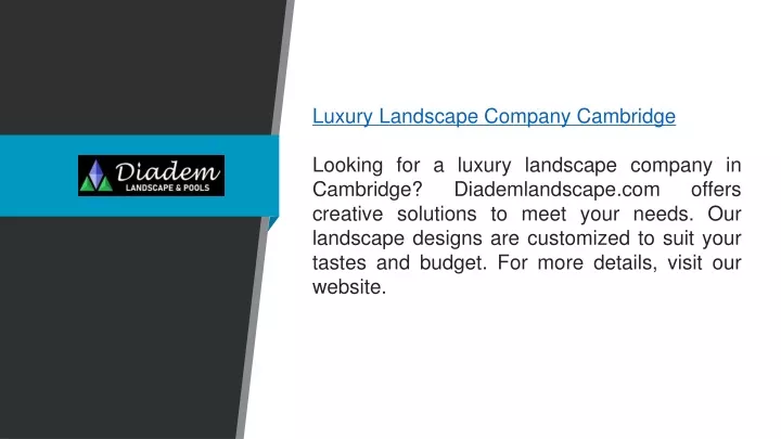 luxury landscape company cambridge looking