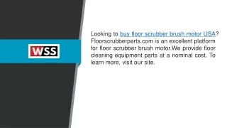 Buy Floor Scrubber Brush Motor USA  Floorscrubberparts.com
