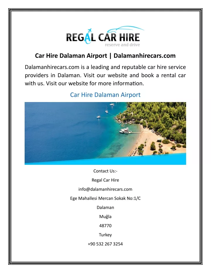 car hire dalaman airport dalamanhirecars com