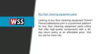 Buy Floor Cleaning Equipment Parts Floorscrubberparts.com