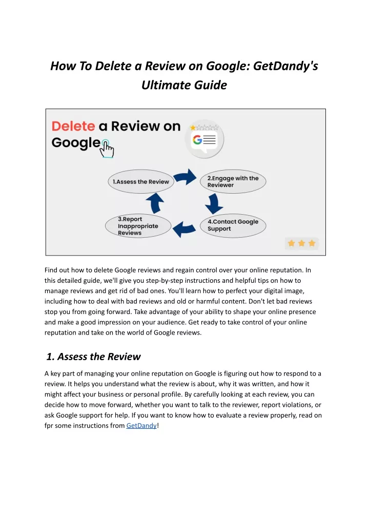 how to delete a review on google getdandy