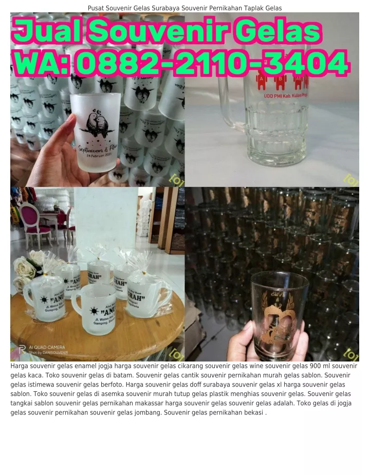 pusat souvenir gelas surabaya souvenir pernikahan