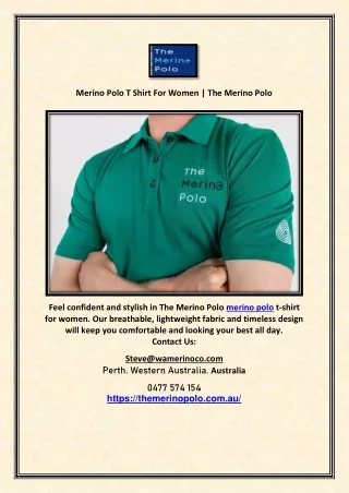 Corporate Wool Polo Shirts | The Merino Polo