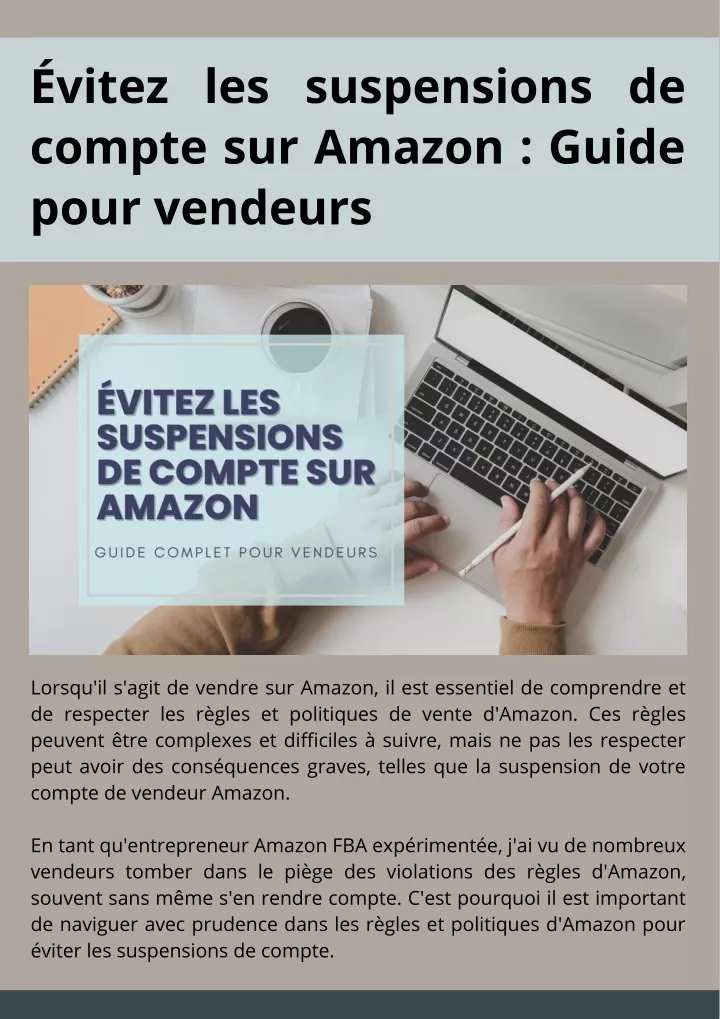 vitez les suspensions de compte sur amazon guide