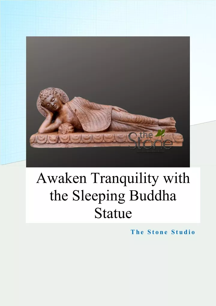 awaken tranquility with the sleeping buddha statue