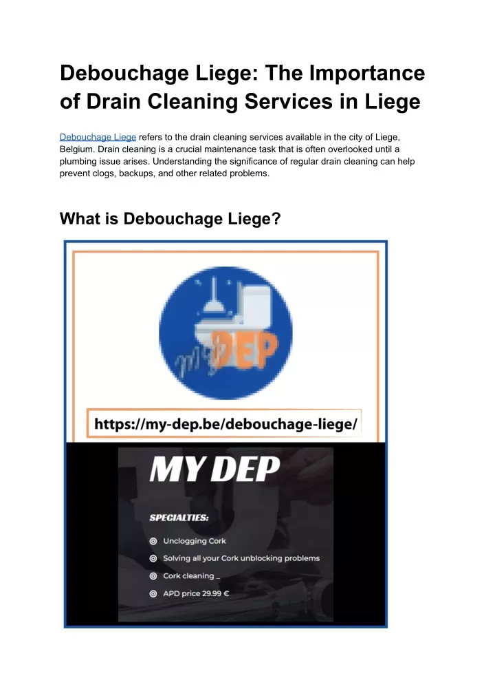 debouchage liege the importance of drain cleaning