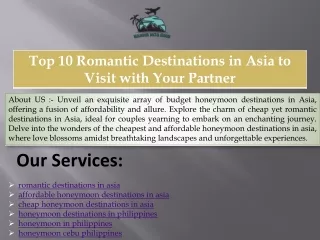 Top 10 Romantic Destinations in Asia to Visit with Your Partner