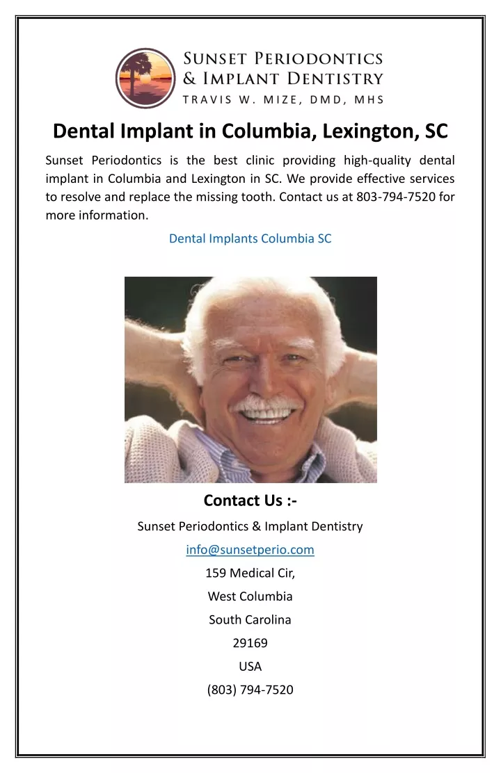 dental implant in columbia lexington sc