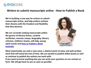 Writers to submit manuscripts online - Best Traditional Publishing Companies