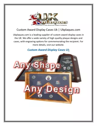 Custom Award Display Cases Uk Ukplaques