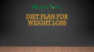 Diet Plan For weight Loss