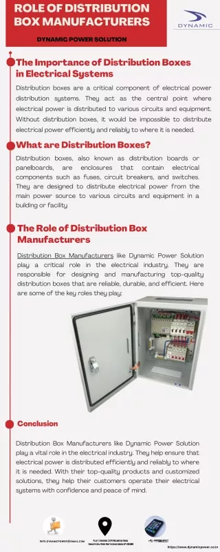 role of distribution box manufacturers