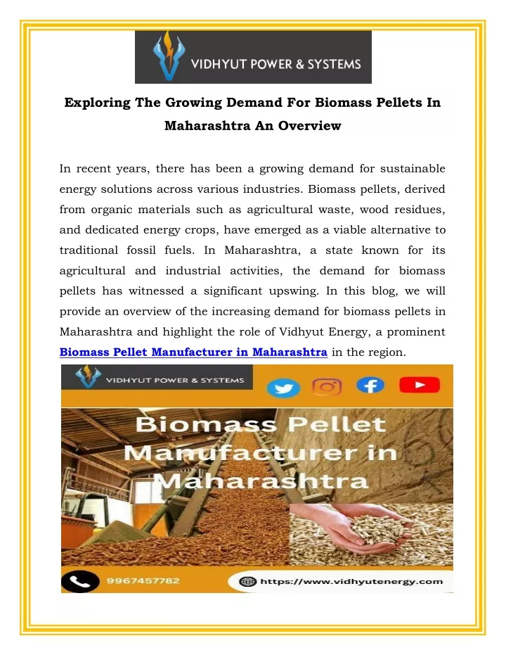 exploring the growing demand for biomass pellets