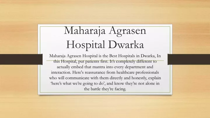 maharaja agrasen hospital dwarka maharaja agrasen