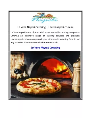 La Vera Napoli Catering Laveranapoli.com