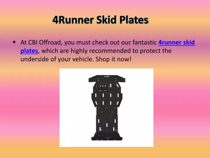 4runner skid plates