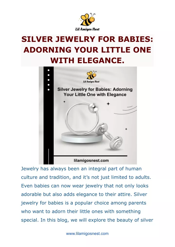 PPT - SILVER JEWELRY FOR BABIES: ADORNING YOUR LITTLE ONE WITH ELEGANCE 