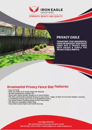 Trusted Manufacturer for Gates and Fences in Canada - Iron Eagle