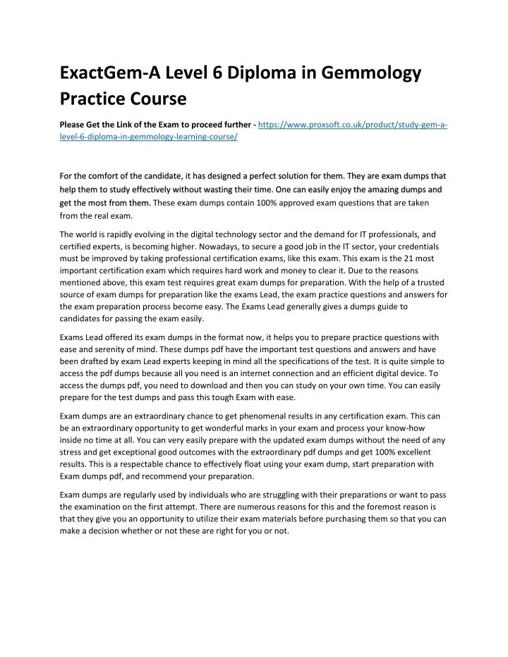 exactgem a level 6 diploma in gemmology practice