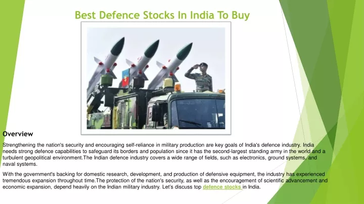 PPT - Best Defence Stocks In India To Buy PowerPoint Presentation, Free ...