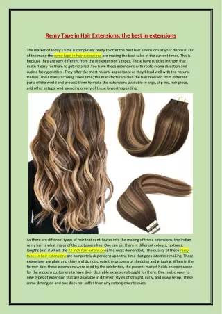 Remy Tape in Hair Extensions the best in extensions