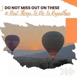 Best Things To Do In Rajasthan