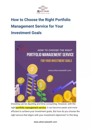 How to Choose the Right Portfolio Management Service for Your Investment Goals