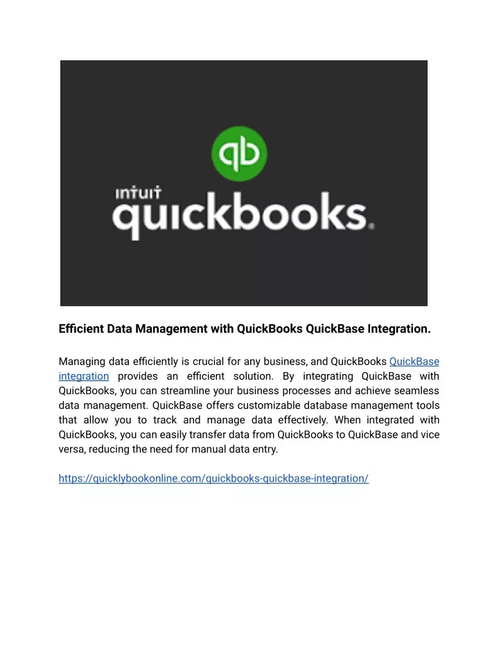 efficient data management with quickbooks