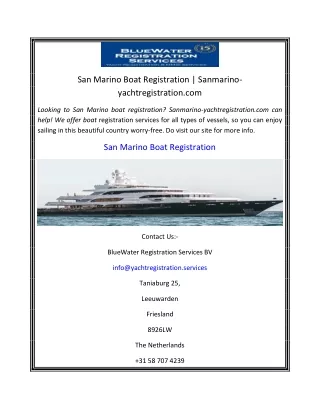 San Marino Boat Registration  Sanmarino-yachtregistration