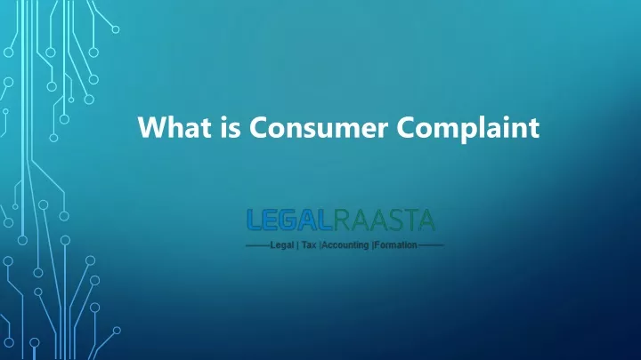 what is consumer complaint