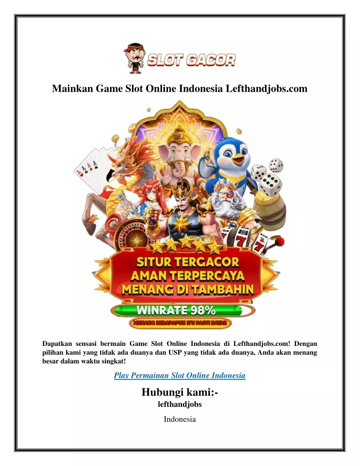mainkan game slot online indonesia lefthandjobs