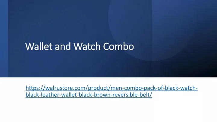 wallet and watch combo