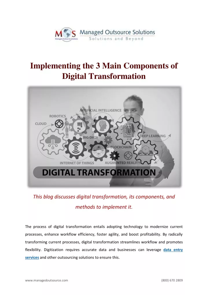 implementing the 3 main components of digital