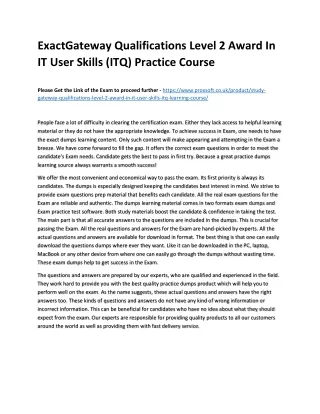 exactgateway qualifications level 2 award