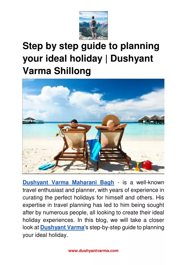 step by step guide to planning your ideal holiday