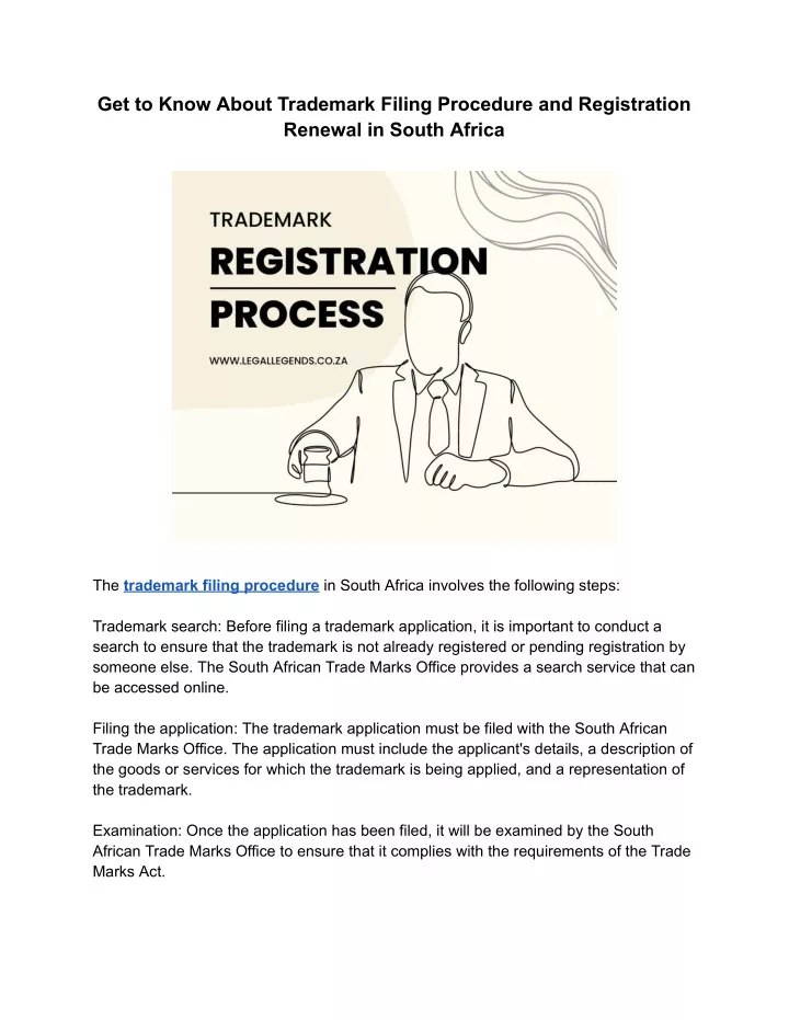 get to know about trademark filing procedure