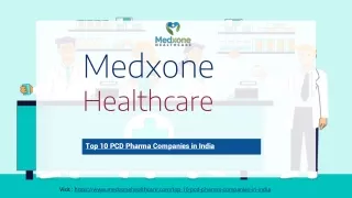 Top 10 PCD Pharma Companies in India - Medxone Healthcare