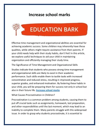 increase school marks