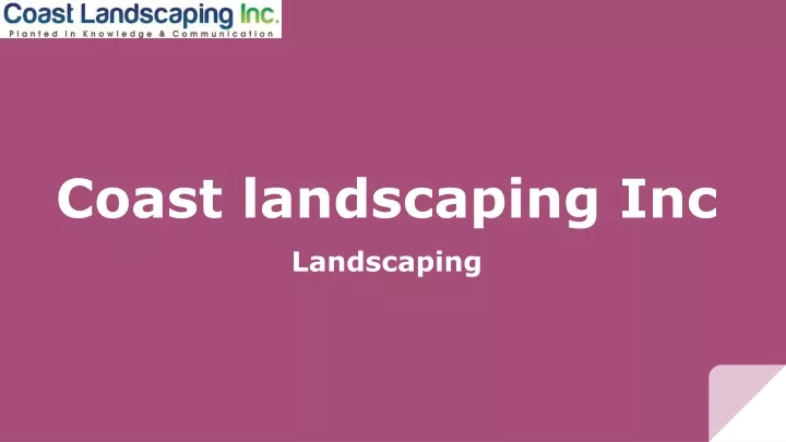 coast landscaping inc