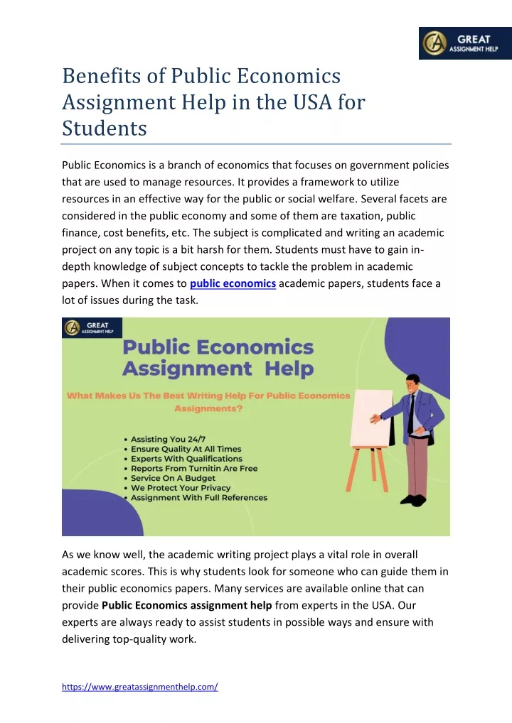 benefits of public economics assignment help